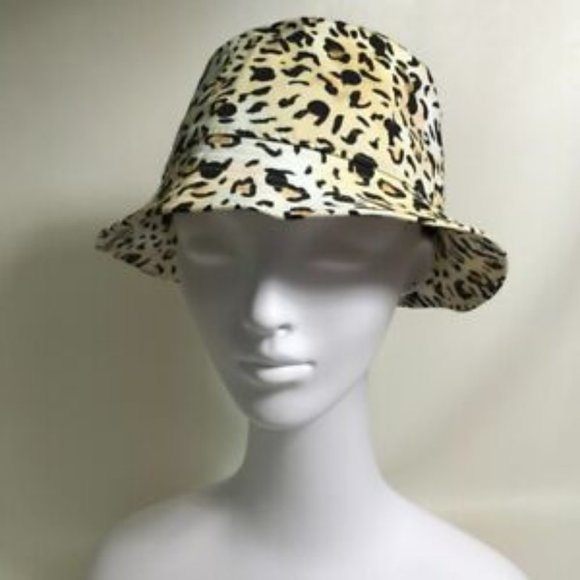 CELINE Gregory Edwards Leopard Bucket hat hat hat cotton Yellow Beige main image 8